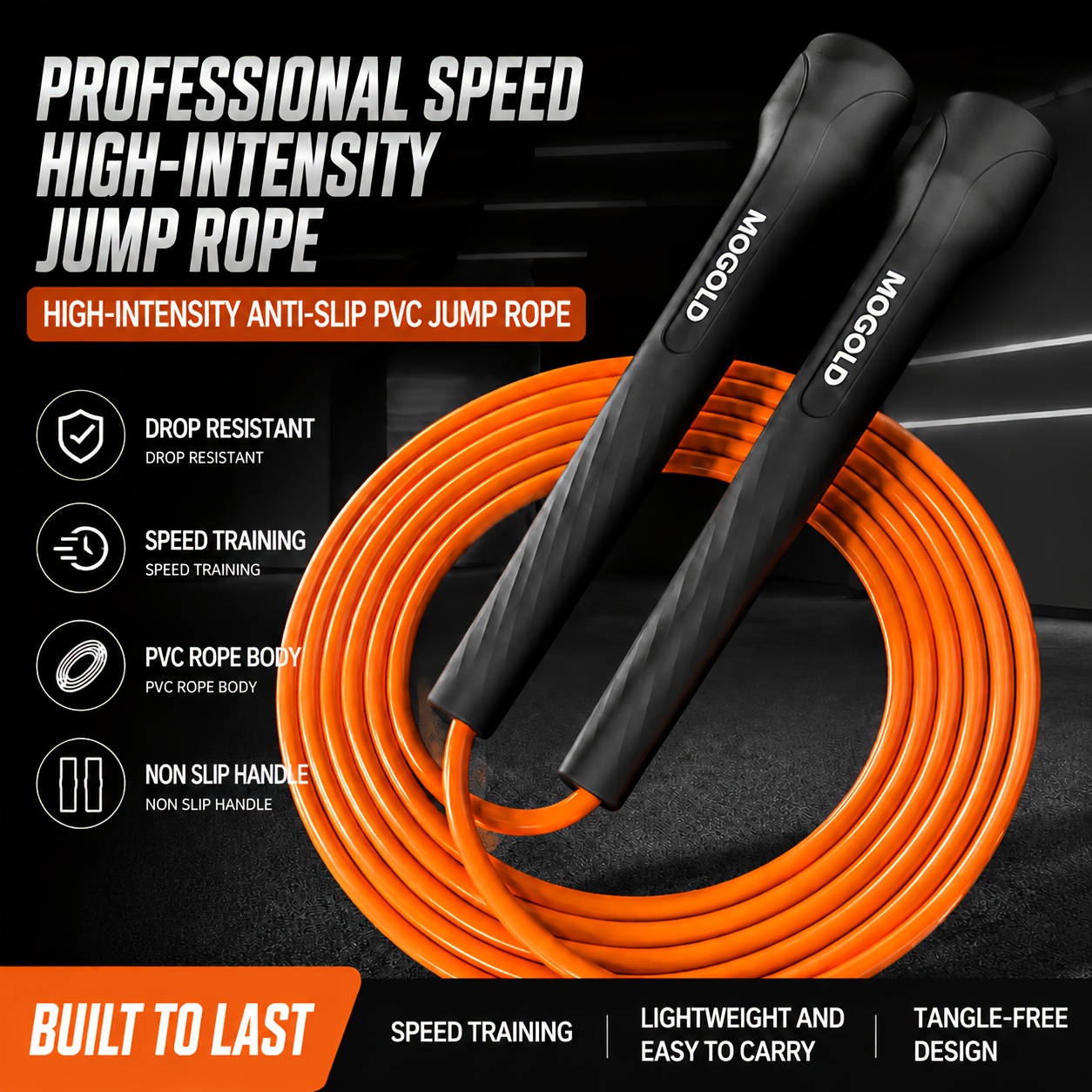 Skipping Rope Pvc - Professionelles Speed-Springseil – Ultraleichtes PVC-Trainingsseil –