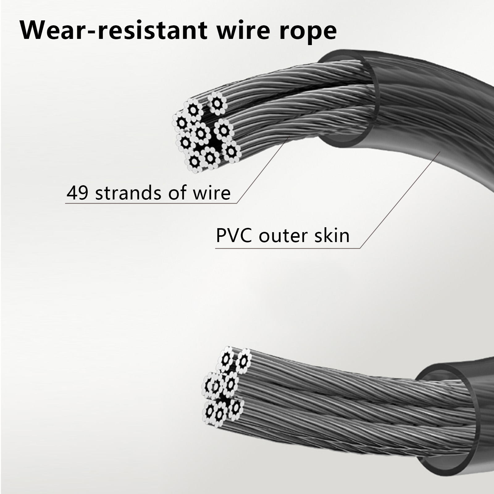 Hochfestes schwarzes PVC-besch – Skipping Rope Pvc Bewertung und Preis