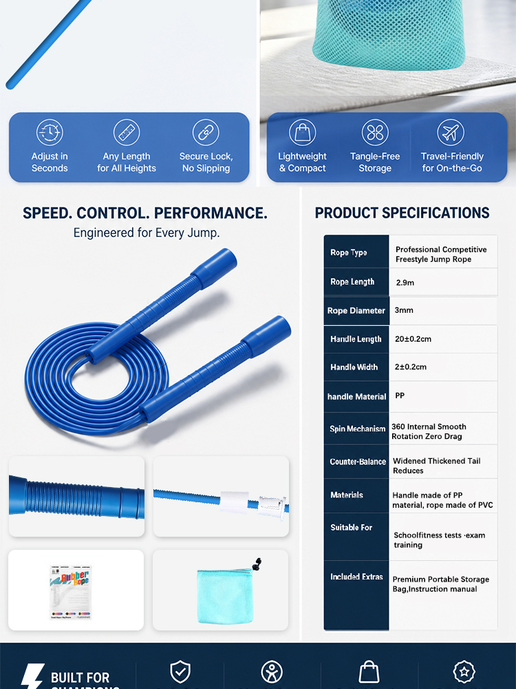 YUEDONG Geschwindigkeits-Sprin – Skipping Rope Pvc Bewertung und Preis